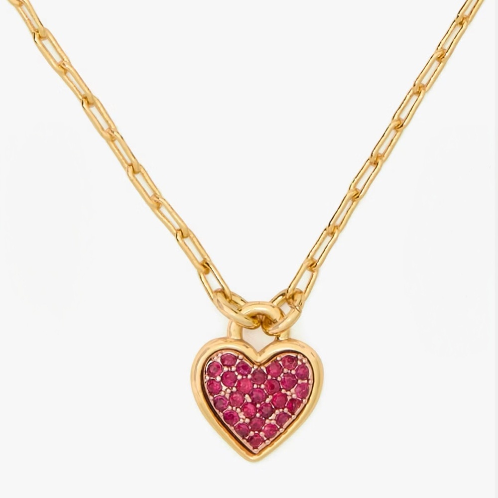 $68 Kate Spade With All My Heart Pavé Pendant gold